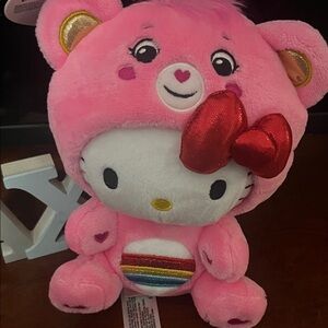Hello Kitty with care bear 8 inch plush